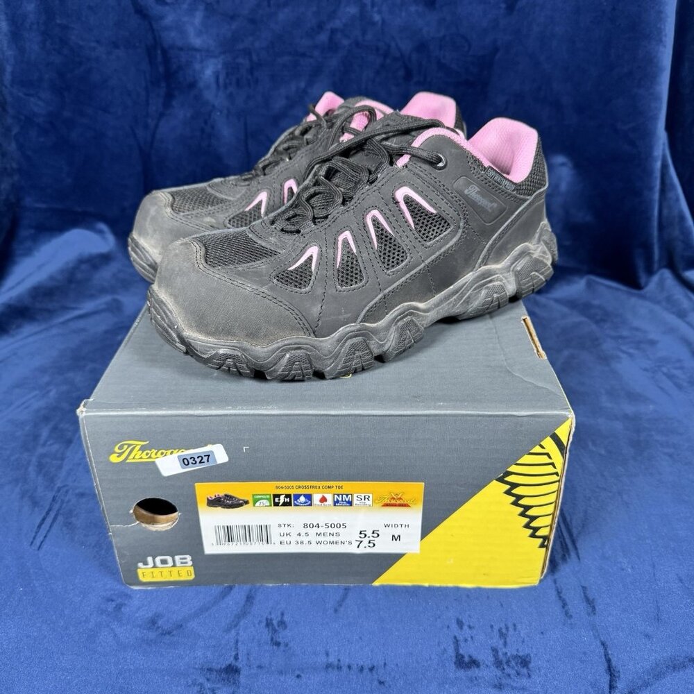 Thorogood Crosstrex Comp Toe- Black-Women’s 7.5- Medium Width- RETAIL $126 0327